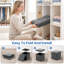 15" Folding Storage Ottoman, Upholstered Tufted Foldable Footstool With Padded Seat For Living Room Bedroom-1764503524
