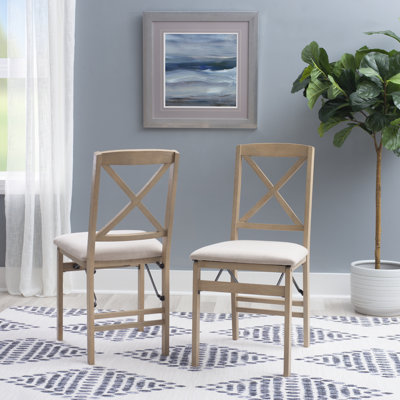 Avel Solid Wood Folding Padded Dining Chair