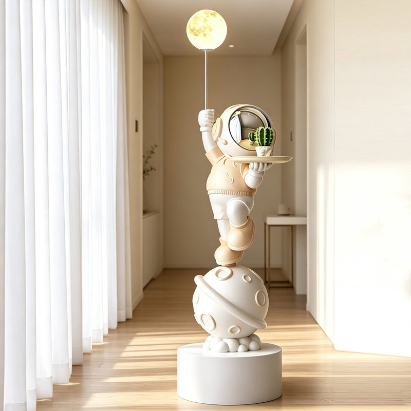 Cream+Yellow+White Free Form Resin Decorative Object