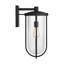  Lanterne murale d'extérieur en verre transparent noir à 1 ampoule-1197954046