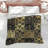 Floral Gold Black Patterns Comforter-127458910