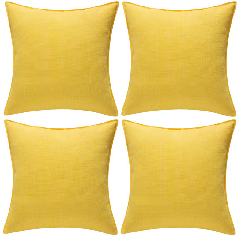 Designer Outdoor Waterproof Pillow Covers Outdoor Reversible Pillow Cover, Yellow
