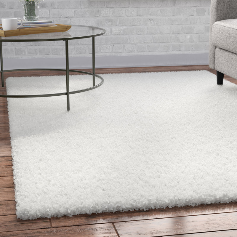 Amhold Express Shag Hand Tufted Performance Solid Color Rug, Rectangle 5' x 8'
