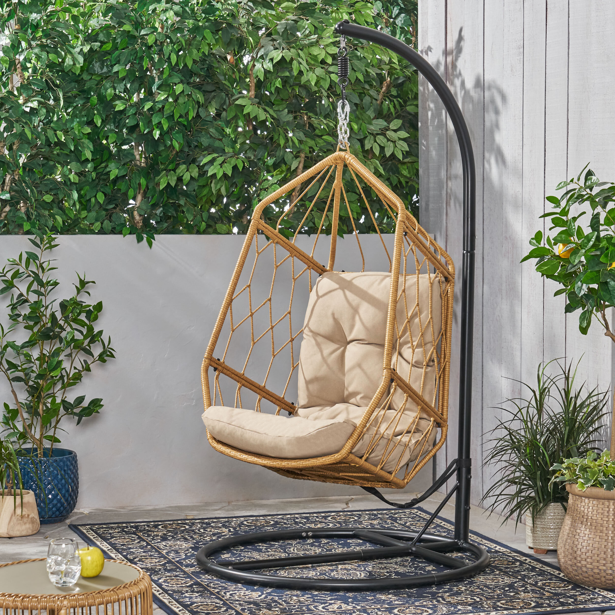 Dakota Fields Brittany Porch Swing with Stand & Reviews | Wayfair