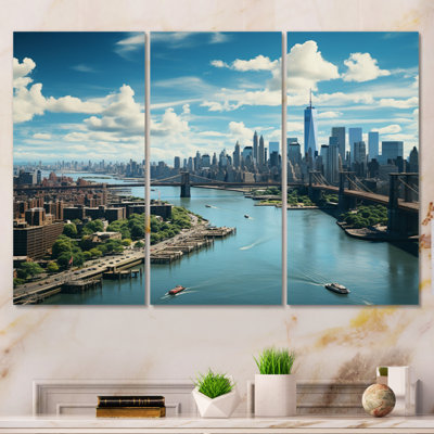 Cityscape Of Nyc Usa IV - Cityscapes Wall Art Living Room Set