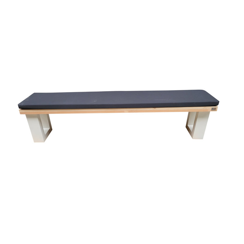 Antwun Wood Outdoor Bench, 40cm H x 170cm W x 38cm D, Black/White