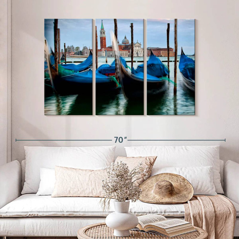 Mehar Gondolas By San Marco Square Venise Italie, H 32 po x l 50 po