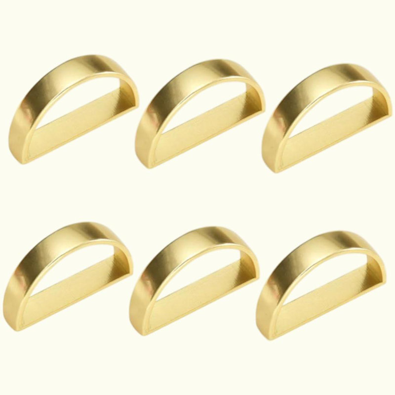 Ensemble de 6 rondelles de serviette en métal 6 pièces