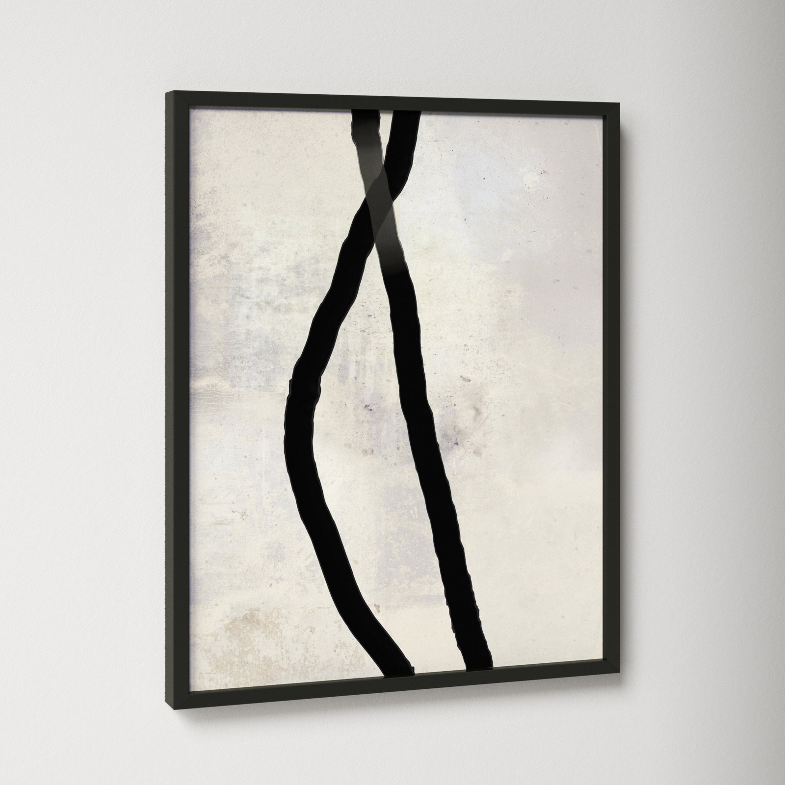 Black Rope 4 by Jacques Pilon, 20" H x 16" W x 1.25" D, Black