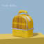 Sac isotherme à deux niveaux, jaune-1096102671