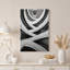 Architecture de rampe en béton en spirale, tableau sur toile noir et blanc-94514632