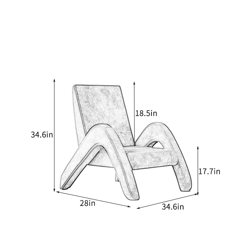 Chaise de loisirs créative et unique., Crème, crème