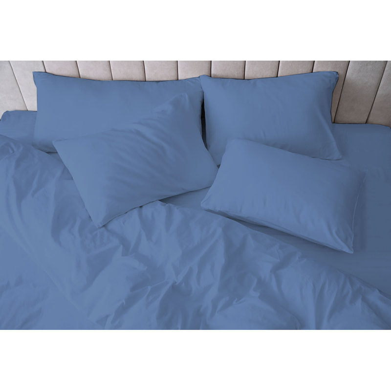 Hotel Luxurious Bamboo Blend Deep Pockets Breathable Cooling Bed Sheet Set 2000 Series, Full Sheet Set + 4 Pillowcases