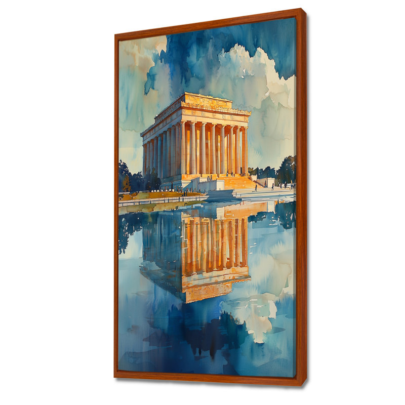 Mullens - Architecture Canvas Art Print, 60" H x 28" W, Brown, Floater Framed Print