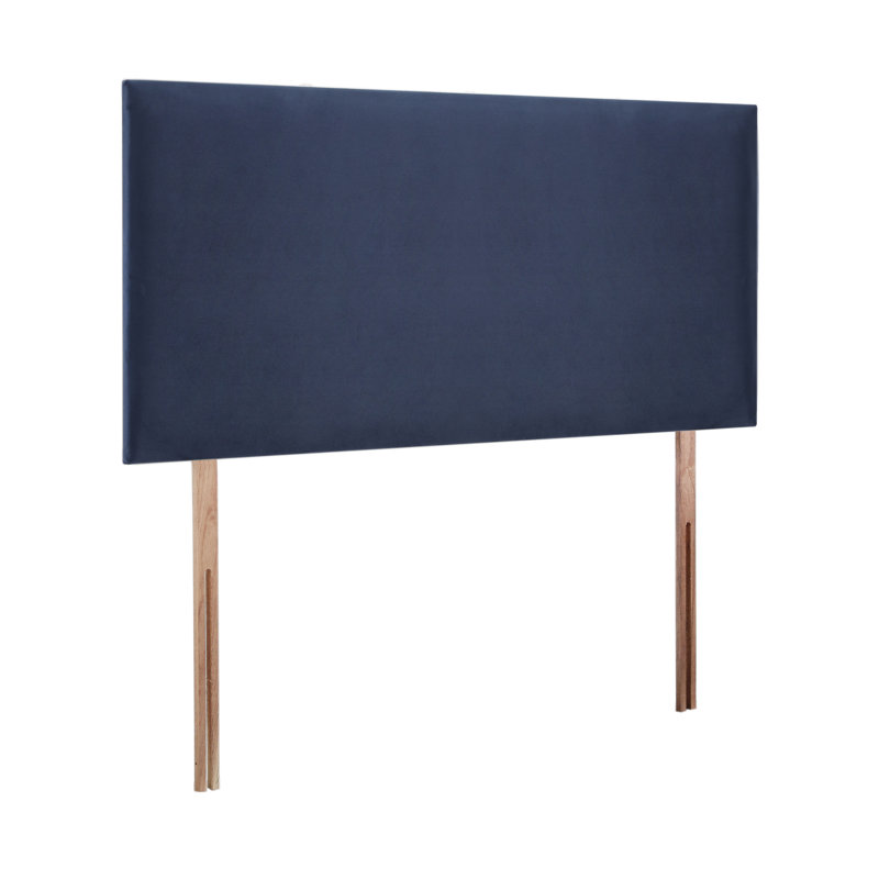 Bedford Upholstered Headboard, Kingsize (5'), Velvet, Navy
