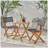 Charming Acacia Wood Bistro Set With Foldable Feature And Stylish Design2 Chairs+1 Table-372731387