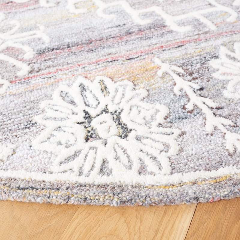Metro Hand Tufted Wool And Cotton With Latex Southwestern Rug, Square 6'