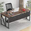 Bureau 63 pouces Moden Compute avec tablette de rangement, bureau d'écriture pour poste de travail-563536643-562003766