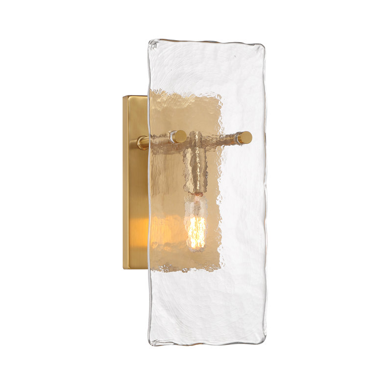 Genry 1-Light Wall Sconce in Warm Brass, Warm Brass