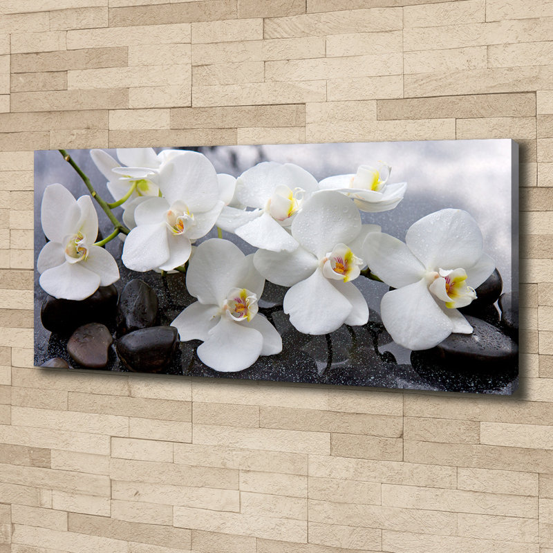 Orchid - No Frame Print on Glass, 50cm H x 125cm W x 2cm D, Canvas