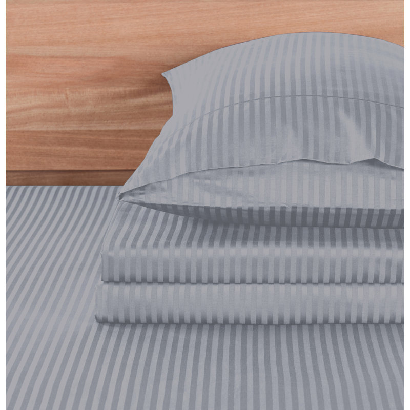 Kathy Ireland Heirloom 500 Thread Count 100% Long-Staple Cotton Sheet Set (4pc), Queen Sheet Set + Fitted Sheet + Pillowcase
