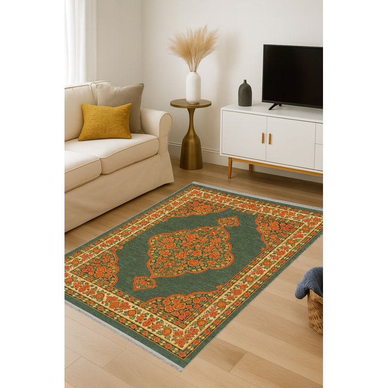 Tapis brun tissé Mosso, 2 pi 4 po x 3 pi 11 po