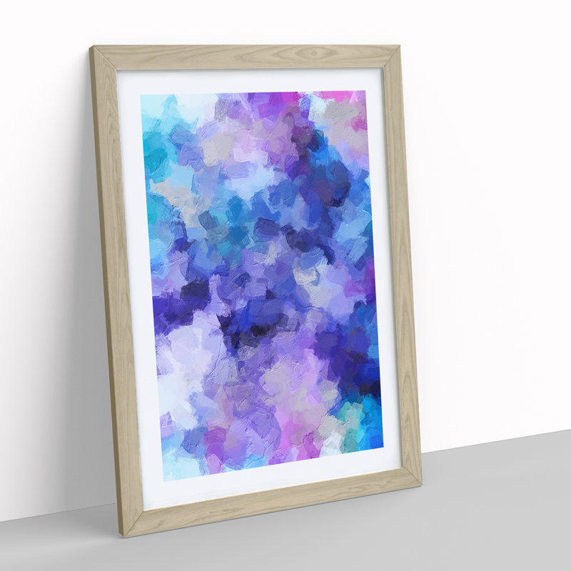 Miss You Abstract - Framed Print, 64cm H x 46cm W x 2cm D, Oak