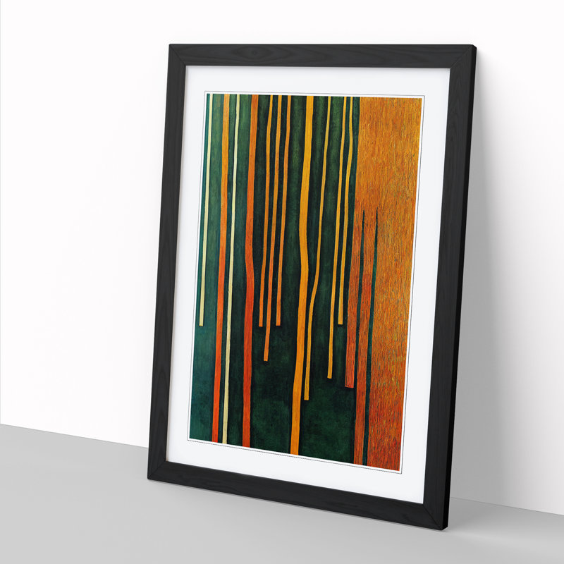 Rain Forest In Abstract Vol.2 - Single Picture Frame Print, Black, 46cm H x 34cm W x 2cm D