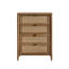 Commode 4 tiroirs en bois et rotin