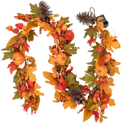 PUMPKIN EMBER 183cm Faux Garland