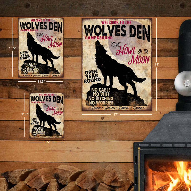 Wolves Den Campground sur impression métallique