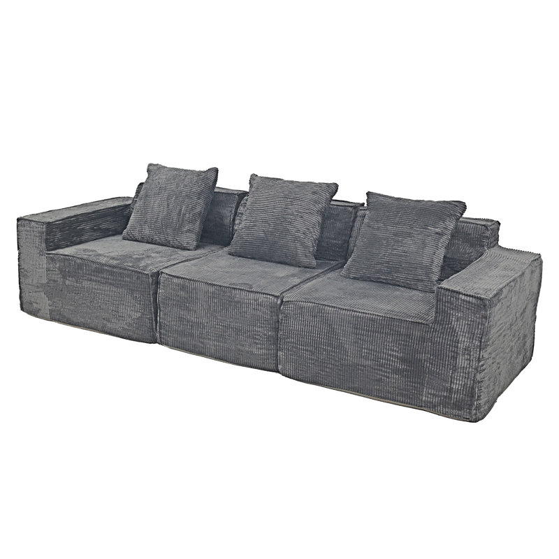 Floor Sofa With Pillow, Dark Grey