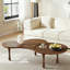  Grande table basse moderne en bois massif de 53,35 po Maesa
