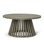 Table basse de patio d'extérieur en bois d'acacia, table basse ronde pour la cour arrière, pelouse, balcon