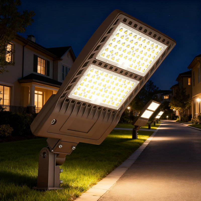 Boîte à chaussures 400W à DEL 56 000LM, crépuscule à l'aube, cellule commerciale 480V et éclairage de rue, étanche IP65, homologué ETL, monteur à glissière pour mât