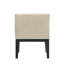 Ensemble de salle à manger 5 pièces en tissu beige et finition noire