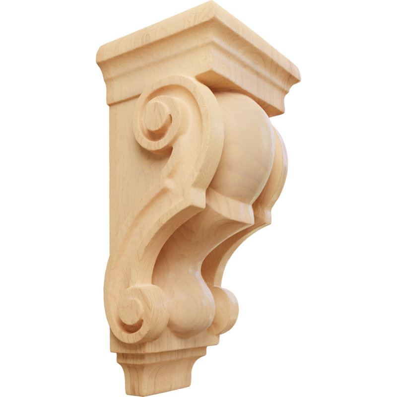 Small Traditional Corbel, Red Oak