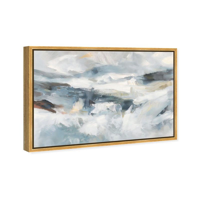 Azule Capri Canvas Abstract Print by Oliver Gal, Black Frame, 15 x 10, 21"H x 31"W, Gold Frame