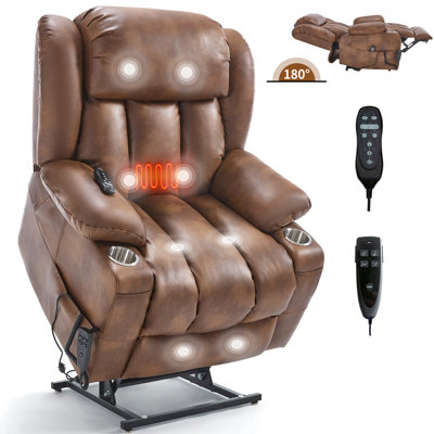 Fauteuil inclinable à deux moteurs Leatherair Infinity