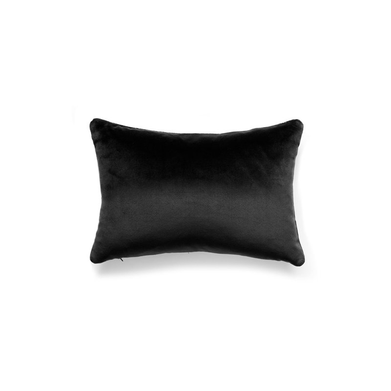 ANTELOPE / VELVET PILLOW, 14" H x 22" W, Peacock/Black Animal Print, Rectangular