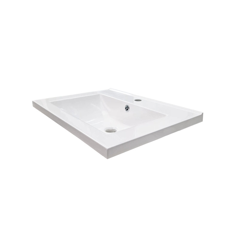 Jemari 600mm Single Bathroom Vanity with Drop In Solid Surface Basin