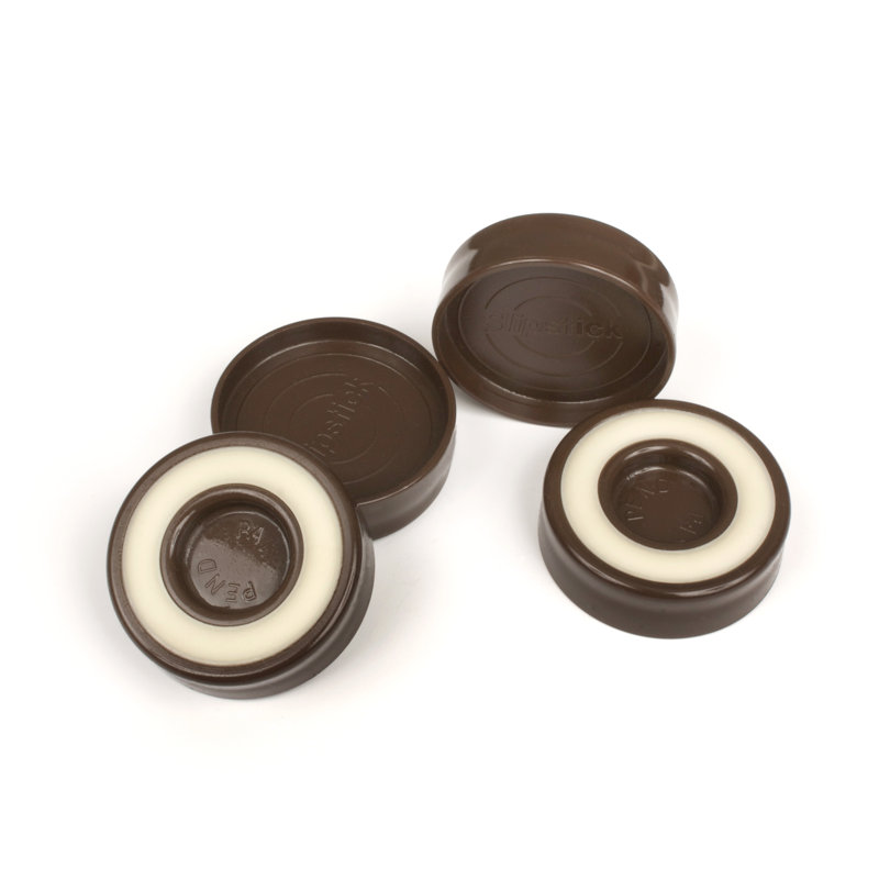 Chocolate Brown Rubber Furniture Leg Floor Protector Coaster Cups (Set of 4)