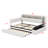Daybed with Storage Footstool & Shelves, Upholstered Frame with Trundle, USB & LED Light-271107355