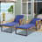 Adjustable Cushioned Patio Chaise Lounge Chair With 4-Level Backrest