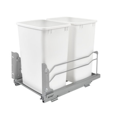 Rev-A-Shelf Double Pullout Trash Cans 35 qt. with Soft-Close 