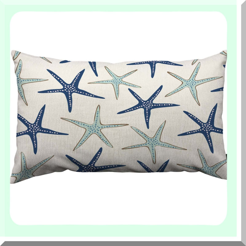 Starfish Sea Rustic Pillow Covers - Nautical Decor - Sofa Couch Decoration - Coastal Throw Pillows