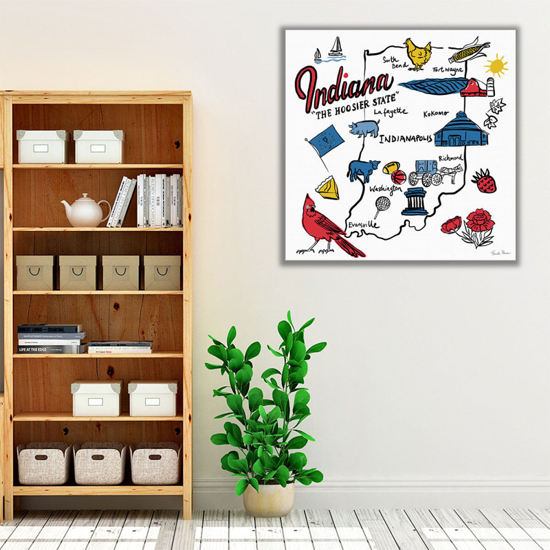 Indiana- Canvas Print Wall Art, 20" H x 20" W