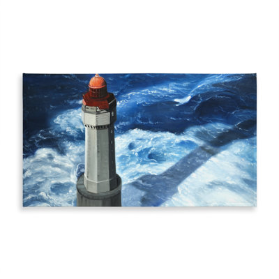 Blue Building Marine Tablecloth - The Headlight of Jument Decor