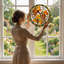 Art mural sur toile circulaire de style vigne-471610867