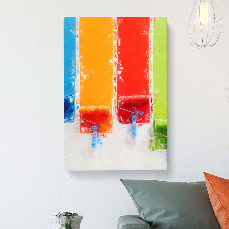 Paint Rolling in Abstract - Wrapped Canvas, 50cm H x 35cm W x 3cm D